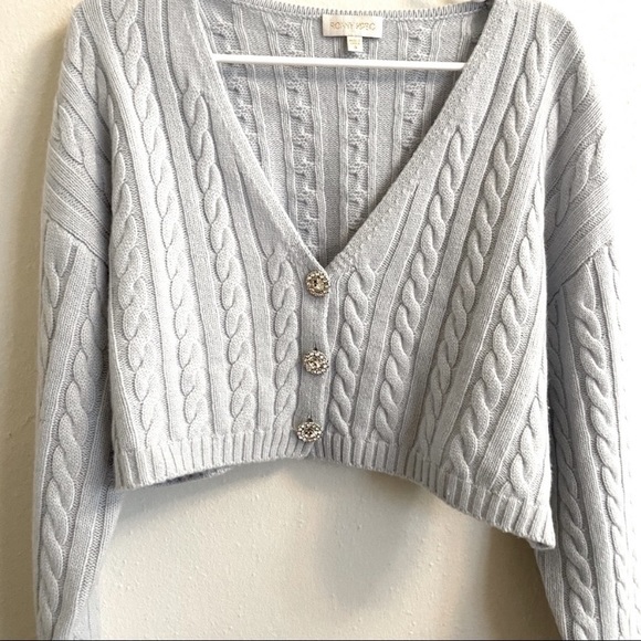 RONNY KOBO Phyllis Cashmere Cropped Cardigan - Picture 7 of 16